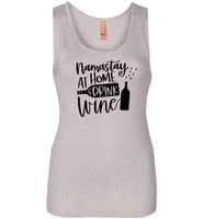 Namastay at Home and Drink Wine Tank Top