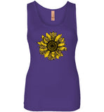 Leopard Print Sunflower Tank Top for Women
