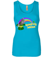 Cat St Patricks Day Tank Top for Women Teens Magically Meowgically Delicious