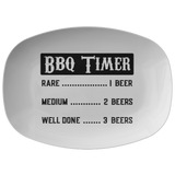 Funny BBQ Timer Grilling Platter Gift for Men Dad Grandpa | Barbecue Serving Tray Birthday Fathers Day Gift for