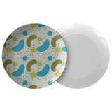 Mid Century Modern Plates | Green Yellow & Blue Home and Kitchen Decor