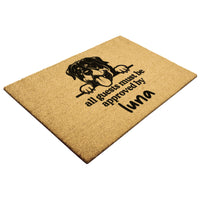 All Guests Must Be Approved By Luna Rottweiler Doormat