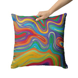 Colorful Paint Swirl Pillow