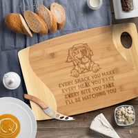 Every Snack You Make Golden Retriever Bamboo Cutting Board Funny Dog Lover Owner Kitchen Decor Birthday Christmas Gift for Women Men Mom Dad