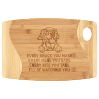 Every Snack You Make Golden Retriever Bamboo Cutting Board Funny Dog Lover Owner Kitchen Decor Birthday Christmas Gift for Women Men Mom Dad