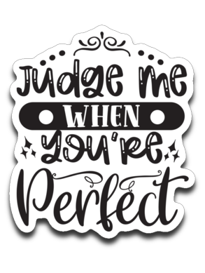 Judge Me When You're Perfect Vinyl Decal Sticker