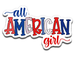 All American Girl Vinyl Decal Sticker