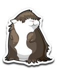 White and Brown Guinea Pig Vinyl Decal Sticker