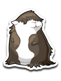 White and Brown Guinea Pig Vinyl Decal Sticker