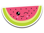 Kawaii Watermelon Slice Vinyl Decal Sticker
