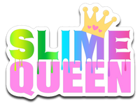 Slime Queen Rainbow with Crown Vinyl Decal Sticker
