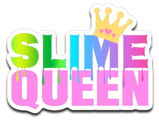Slime Queen Rainbow with Crown Vinyl Decal Sticker