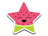 Kawaii Watermelon Star Vinyl Decal Sticker