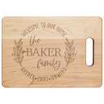 Welcome to the Baker Family Custom Maple Cutting Board