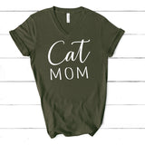 Cat Mom V-Neck Shirt for Women