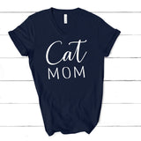 Cat Mom V-Neck Shirt for Women