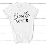 Doodle Aunt Paw Print V-Neck Shirt for Women