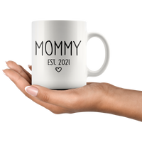 Mommy and Daddy Est 2021 Matching Mug Set