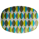 Mid Century Modern Serving Platter | Teal Blue Green