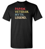 Papaw Veteran Myth Legend Shirt for Men Military Vet Grandpa