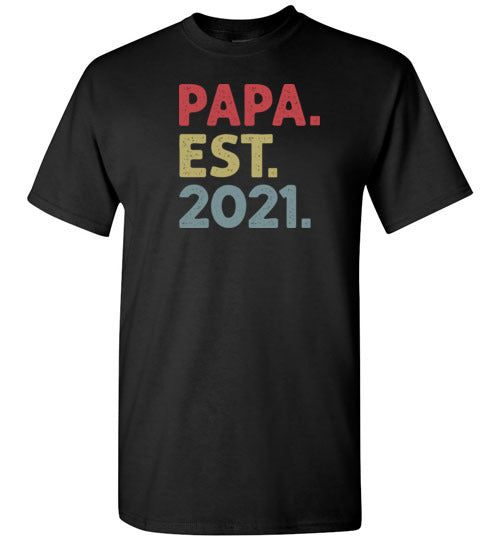 Papa Est 2021 Shirt for Dad to Be