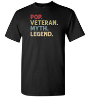 Pops Veteran Myth Legend Shirt for Men Military Vet Dad Grandpa