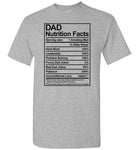 Dad Nutriton Facts Shirt