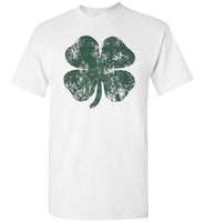 Distressed Shamrock St Patricks Day T-Shirt for Men, Women, and Kids