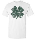Distressed Shamrock St Patricks Day T-Shirt for Men, Women, and Kids