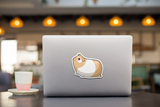 Tan and White Guinea Pig Vinyl Decal Sticker