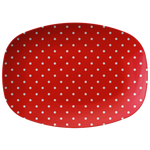 Red and White Polka Dot Serving Platter