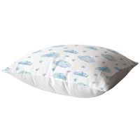 Blue and White Cloud Pillow or Zip Cover | Cloud Theme Baby Shower Decor | Cloud Nursery Baby Room | Pillow for Kids Girl Boy