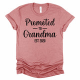 Promoted to Grandma Est 2020 Pregnancy Announcement Shirt for Women