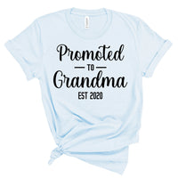 Promoted to Grandma Est 2020 Pregnancy Announcement Shirt for Women