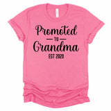 Promoted to Grandma Est 2020 Pregnancy Announcement Shirt for Women