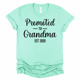 Promoted to Grandma Est 2020 Pregnancy Announcement Shirt for Women