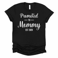 Promoted to Mommy Est 2020 Pregnancy Announcement Shirt for Women
