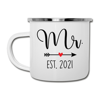 Mr Est 2021 Camper Mug for Men Husbands - white