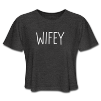 Wifey Women's Cropped T-Shirt - deep heather