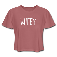 Wifey Women's Cropped T-Shirt - mauve