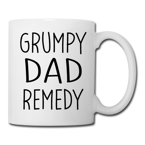 Grumpy Dad Remedy Mug for Men - white