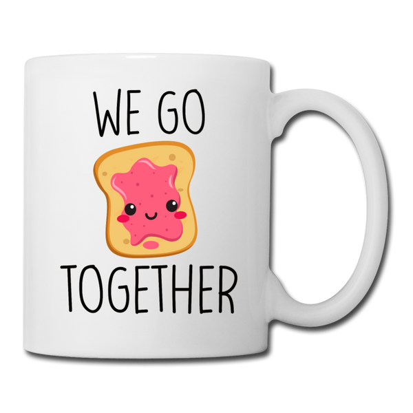 We Go Together Peanut Butter and Jelly Mug - white