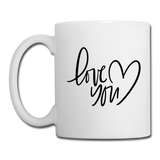 Love You Coffee or Tea Mug - white