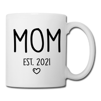 Mom Est 2021 Coffee or Tea Mug - white