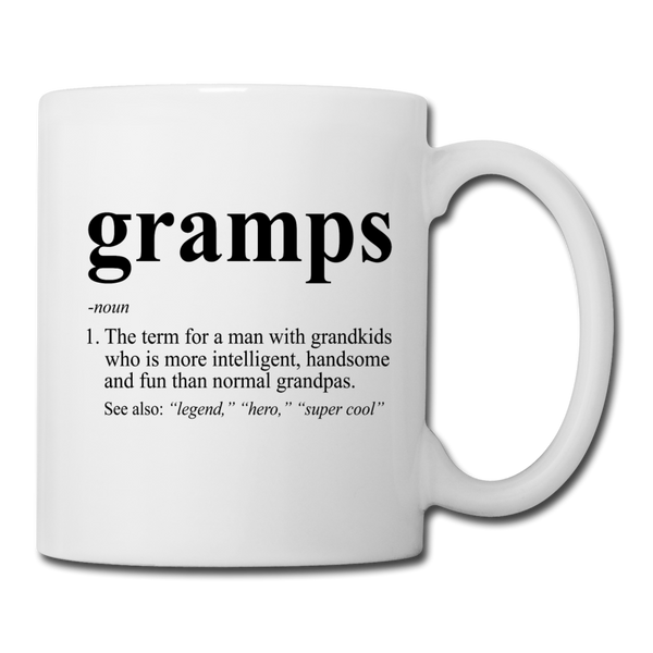 Gramps Definition Coffee or Tea Mug - white