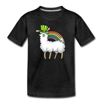 Llama Leprechaun Rainbow Kids' Premium T-Shirt - charcoal gray