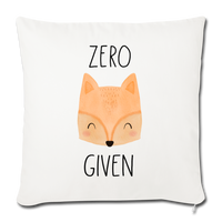 Zero Fox Given Throw Pillow Cover 18” x 18” - natural white