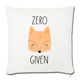 Zero Fox Given Throw Pillow Cover 18” x 18” - natural white