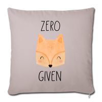Zero Fox Given Throw Pillow Cover 18” x 18” - light taupe