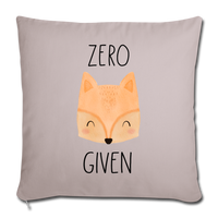 Zero Fox Given Throw Pillow Cover 18” x 18” - light taupe